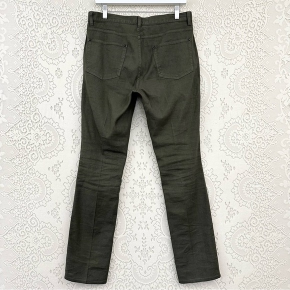 John Varvatos Linen Blend Army Green Pants - Picture 6 of 13